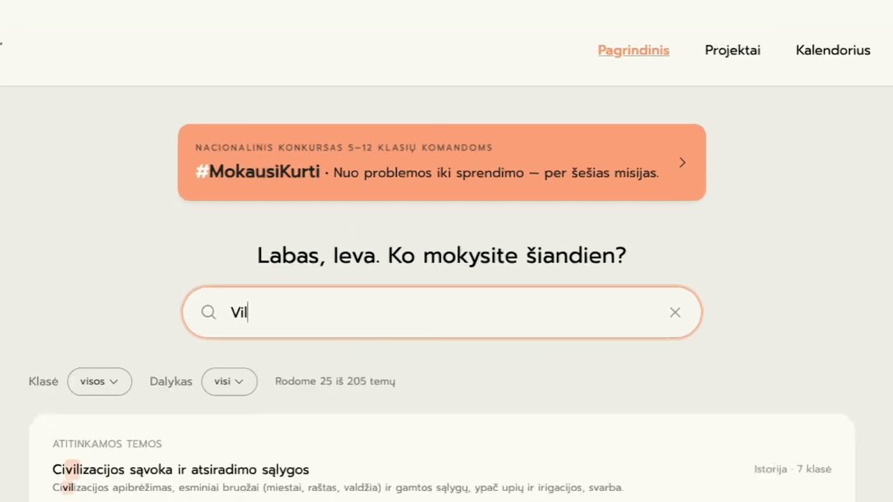 EditAI platformos vaizdas – projekto kūrimo langas